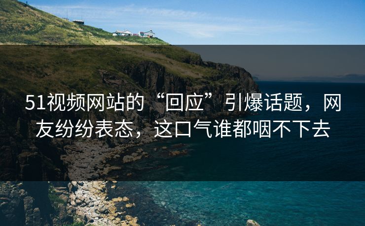 51视频网站的“回应”引爆话题，网友纷纷表态，这口气谁都咽不下去