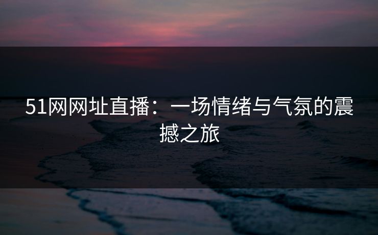 51网网址直播：一场情绪与气氛的震撼之旅